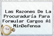 Las Razones De La <b>Procuraduría</b> Para Formular Cargos Al MinDefensa