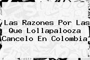 Las Razones Por Las Que <b>Lollapalooza</b> Cancelo En Colombia