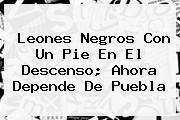 <b>Leones Negros</b> Con Un Pie En El Descenso; Ahora Depende De Puebla