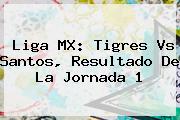 Liga MX: <b>Tigres Vs Santos</b>, Resultado De La Jornada 1