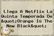 Llega A Netflix La Quinta Temporada De "<b>Orange Is The New Black</b>"