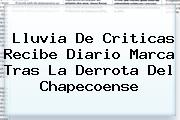 Lluvia De Criticas Recibe Diario <b>Marca</b> Tras La Derrota Del Chapecoense