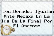 Los <b>Dorados</b> Igualan Ante <b>Necaxa</b> En La Ida De La Final Por El Ascenso