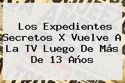 Los <b>Expedientes Secretos X</b> Vuelve A La TV Luego De Más De 13 Años