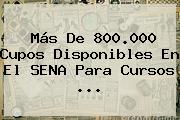 Ver mas de 800000 cupos disponibles en el sena para cursos Más De 800.000 Cupos Disponibles En El <b>SENA</b> Para Cursos <b>...</b>