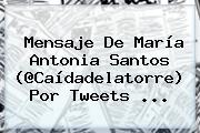 Mensaje De <b>María Antonia</b> Santos (@Caídadelatorre) Por Tweets ...