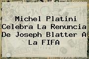 Michel Platini Celebra La Renuncia De Joseph <b>Blatter</b> A La FIFA