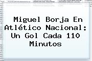 Miguel Borja En Atlético <b>Nacional</b>: Un Gol Cada 110 Minutos