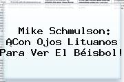 <b>Mike Schmulson</b>: ¡Con Ojos Lituanos Para Ver El Béisbol!