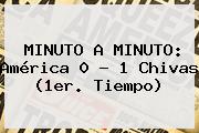 MINUTO A MINUTO: <b>América</b> 0 - 1 <b>Chivas</b> (1er. Tiempo)