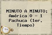 MINUTO A MINUTO: <b>América</b> 0 - 1 <b>Pachuca</b> (1er. Tiempo)