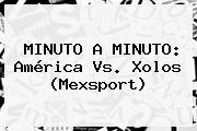 MINUTO A MINUTO: <b>América Vs</b>. <b>Xolos</b> (Mexsport)