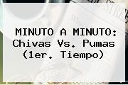 MINUTO A MINUTO: <b>Chivas Vs. Pumas</b> (1er. Tiempo)