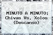 MINUTO A MINUTO: <b>Chivas Vs</b>. Xolos (Descanso)