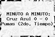 MINUTO A MINUTO: <b>Cruz Azul</b> 0 - 0 <b>Pumas</b> (2do. Tiempo)