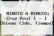 MINUTO A MINUTO: <b>Cruz Azul</b> 1 - 1 <b>Chivas</b> (2do. Tiempo)