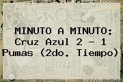 MINUTO A MINUTO: <b>Cruz Azul</b> 2 - 1 <b>Pumas</b> (2do. Tiempo)