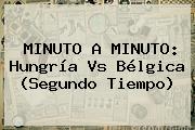 MINUTO A MINUTO: <b>Hungría Vs Bélgica</b> (Segundo Tiempo)
