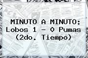 MINUTO A MINUTO: Lobos 1 - 0 <b>Pumas</b> (2do. Tiempo)