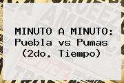 MINUTO A MINUTO: Puebla <b>vs Pumas</b> (2do. Tiempo)