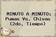 MINUTO A MINUTO: <b>Pumas Vs</b>. <b>Chivas</b> (2do. Tiempo)