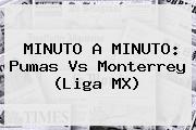 MINUTO A MINUTO: <b>Pumas Vs Monterrey</b> (Liga MX)