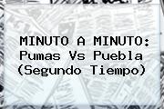 MINUTO A MINUTO: <b>Pumas Vs Puebla</b> (Segundo Tiempo)