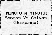 MINUTO A MINUTO: <b>Santos Vs Chivas</b> (Descanso)