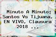Minuto A Minuto: <b>Santos Vs Tijuana</b>, EN VIVO, Clausura 2018 ...