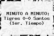 MINUTO A MINUTO: <b>Tigres</b> 0-0 <b>Santos</b> (1er. Tiempo)