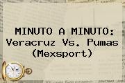 MINUTO A MINUTO: <b>Veracruz Vs</b>. <b>Pumas</b> (Mexsport)