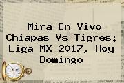 Mira En Vivo <b>Chiapas Vs Tigres</b>: Liga MX 2017, Hoy Domingo