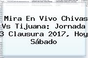 Mira En Vivo <b>Chivas Vs Tijuana</b>: Jornada 3 Clausura 2017, Hoy Sábado