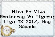 Mira En Vivo Monterrey Vs Tigres: Liga MX <b>2017</b>, Hoy Sábado