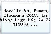 <b>Morelia Vs</b>. <b>Pumas</b>, Clausura 2018, En Vivo; Liga MX: (0-2) MINUTO ...