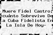 Muere <b>Fidel Castro</b>: ¿cuánto Sobrevive De La Cuba Fidelista En La Isla De Hoy?