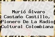 Murió <b>Álvaro Castaño Castillo</b>, Pionero De La Radio Cultural Colombiana