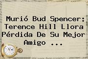 Murió <b>Bud Spencer</b>: Terence Hill Llora Pérdida De Su Mejor Amigo ...