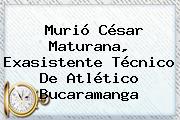 Murió <b>César Maturana</b>, Exasistente Técnico De Atlético Bucaramanga