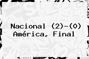 <b>Nacional</b> (2)-(0) América, Final