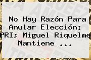 Ver no hay razon para anular eleccion pri miguel riquelme mantiene No Hay Razón Para Anular Elección: PRI; Miguel <b>Riquelme</b> Mantiene ...