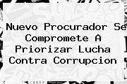 <b>Nuevo Procurador Se Compromete A Priorizar Lucha Contra Corrupcion</b>