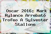 Oscar 2016: Mark Rylance Arrebató Trofeo A <b>Sylvester Stallone</b>