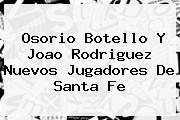 Osorio Botello Y <b>Joao Rodriguez</b> Nuevos Jugadores De Santa Fe