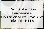 <b>Patriots</b> Son Campeones Divisionales Por 8vo Año Al Hilo