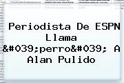 Periodista De <b>ESPN</b> Llama 'perro' A Alan Pulido