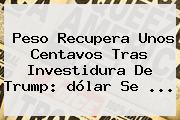 <b>Peso</b> Recupera Unos Centavos Tras Investidura De Trump: <b>dólar</b> Se ...