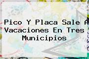 <b>Pico Y Placa</b> Sale A Vacaciones En Tres Municipios