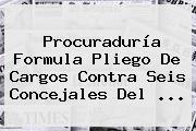 <b>Procuraduría</b> Formula Pliego De Cargos Contra Seis Concejales Del ...