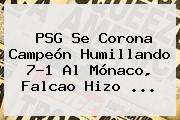 <b>PSG</b> Se Corona Campeón Humillando 7-1 Al <b>Mónaco</b>, Falcao Hizo ...